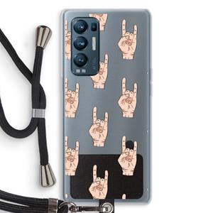 CaseCompany Rock: Oppo Find X3 Neo Transparant Hoesje met koord
