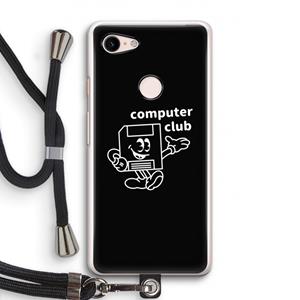 CaseCompany Floppyhead: Pixel 3 Transparant Hoesje met koord