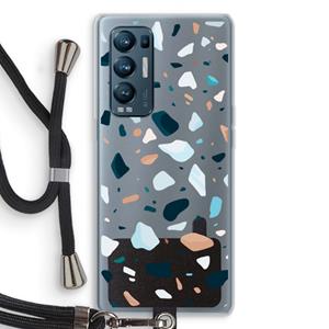 CaseCompany Terrazzo N°13: Oppo Find X3 Neo Transparant Hoesje met koord