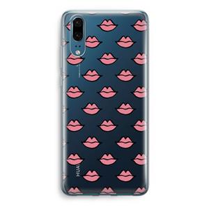 CaseCompany Lipjes: Huawei P20 Transparant Hoesje