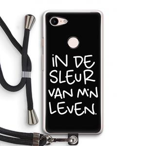 CaseCompany De Sleur: Pixel 3 Transparant Hoesje met koord