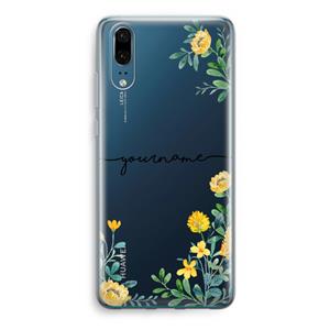 CaseCompany Gele bloemen: Huawei P20 Transparant Hoesje