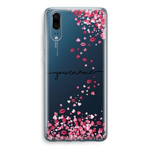 CaseCompany Hartjes en kusjes: Huawei P20 Transparant Hoesje