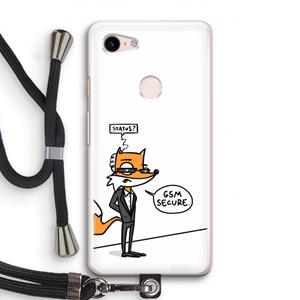 CaseCompany GSM secure: Pixel 3 Transparant Hoesje met koord