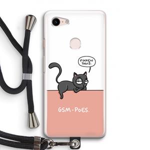 CaseCompany GSM poes: Pixel 3 Transparant Hoesje met koord