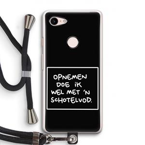 CaseCompany Schotelvod: Pixel 3 Transparant Hoesje met koord