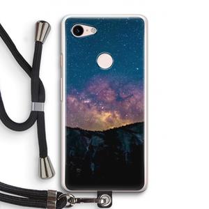 CaseCompany Travel to space: Pixel 3 Transparant Hoesje met koord