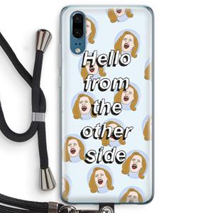 CaseCompany Hello: Huawei P20 Transparant Hoesje met koord