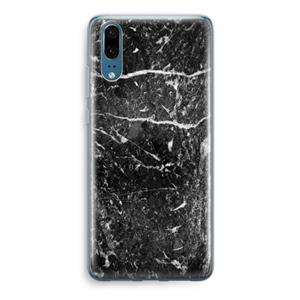 CaseCompany Zwart marmer: Huawei P20 Transparant Hoesje