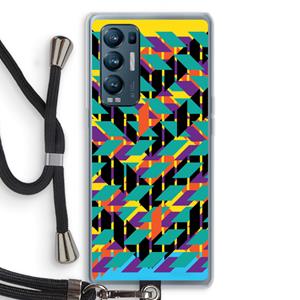 CaseCompany Skew Bee 1: Oppo Find X3 Neo Transparant Hoesje met koord