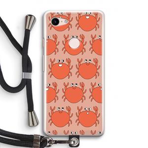 CaseCompany Krab: Pixel 3 Transparant Hoesje met koord