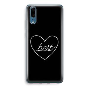 CaseCompany Best heart black: Huawei P20 Transparant Hoesje
