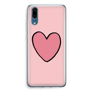 CaseCompany Hartje: Huawei P20 Transparant Hoesje