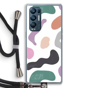 CaseCompany Memphis Shapes: Oppo Find X3 Neo Transparant Hoesje met koord