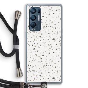 CaseCompany Terrazzo N°14: Oppo Find X3 Neo Transparant Hoesje met koord