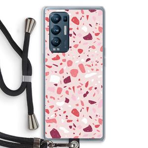 CaseCompany Terrazzo N°15: Oppo Find X3 Neo Transparant Hoesje met koord