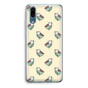 CaseCompany Vogeltjes: Huawei P20 Transparant Hoesje