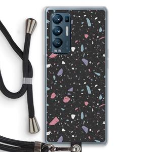 CaseCompany Terrazzo N°16: Oppo Find X3 Neo Transparant Hoesje met koord