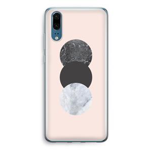 CaseCompany Marmeren cirkels: Huawei P20 Transparant Hoesje