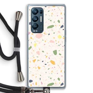 CaseCompany Terrazzo N°21: Oppo Find X3 Neo Transparant Hoesje met koord