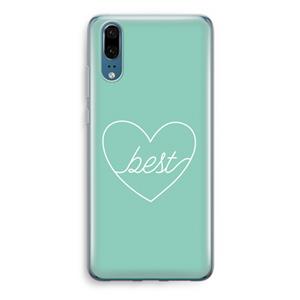 CaseCompany Best heart pastel: Huawei P20 Transparant Hoesje