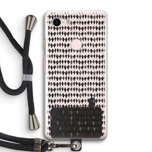 CaseCompany Crazy shapes: Pixel 3 Transparant Hoesje met koord