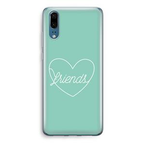 CaseCompany Friends heart pastel: Huawei P20 Transparant Hoesje