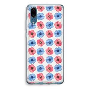 CaseCompany Klaproosjes: Huawei P20 Transparant Hoesje