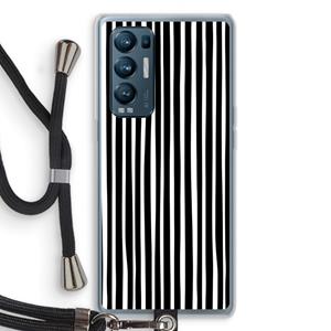 CaseCompany Stripes: Oppo Find X3 Neo Transparant Hoesje met koord