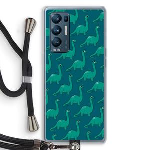 CaseCompany Diplodocus: Oppo Find X3 Neo Transparant Hoesje met koord