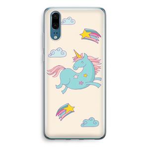 CaseCompany Vliegende eenhoorn: Huawei P20 Transparant Hoesje