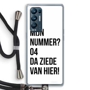 CaseCompany Da ziede van hier: Oppo Find X3 Neo Transparant Hoesje met koord