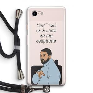 CaseCompany Hotline bling: Pixel 3 Transparant Hoesje met koord