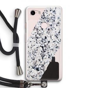 CaseCompany Gespikkelde marmer: Pixel 3 Transparant Hoesje met koord