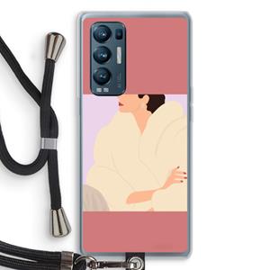 CaseCompany Cosy: Oppo Find X3 Neo Transparant Hoesje met koord