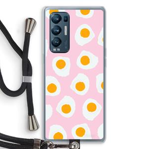 CaseCompany Dancing eggs: Oppo Find X3 Neo Transparant Hoesje met koord