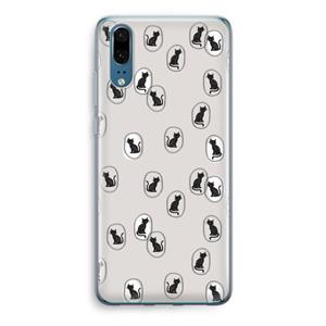 CaseCompany Miauw: Huawei P20 Transparant Hoesje