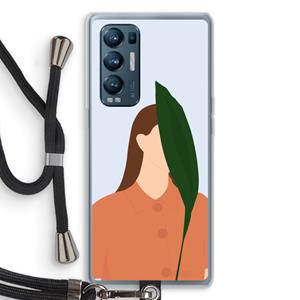 CaseCompany Leaf: Oppo Find X3 Neo Transparant Hoesje met koord