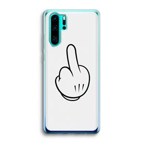 CaseCompany Middle finger white: Huawei P30 Pro Transparant Hoesje