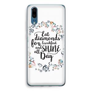 CaseCompany Diamonds: Huawei P20 Transparant Hoesje