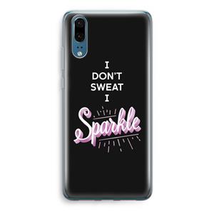 CaseCompany Sparkle quote: Huawei P20 Transparant Hoesje