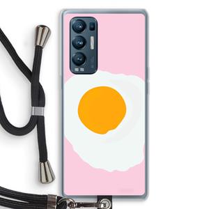 CaseCompany Sunny side up: Oppo Find X3 Neo Transparant Hoesje met koord