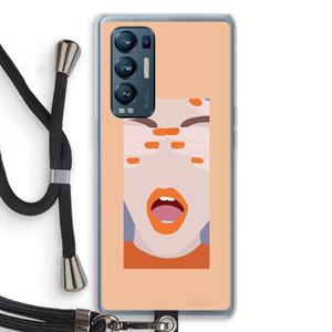 CaseCompany Surprise: Oppo Find X3 Neo Transparant Hoesje met koord