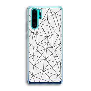 CaseCompany Geometrische lijnen zwart: Huawei P30 Pro Transparant Hoesje