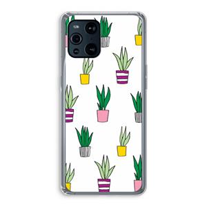 CaseCompany Sanseveria: Oppo Find X3 Pro Transparant Hoesje