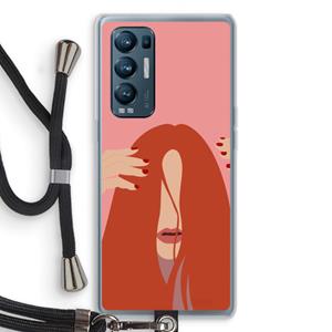 CaseCompany Woke up like this: Oppo Find X3 Neo Transparant Hoesje met koord