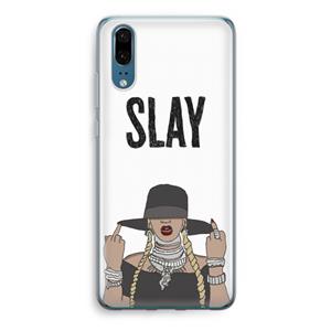 CaseCompany Slay All Day: Huawei P20 Transparant Hoesje