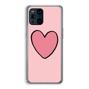 CaseCompany Hartje: Oppo Find X3 Pro Transparant Hoesje