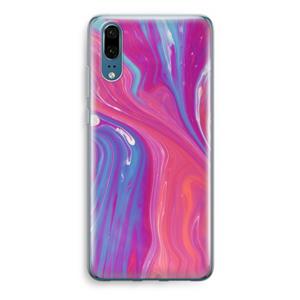 CaseCompany Paarse stroom: Huawei P20 Transparant Hoesje