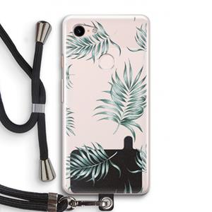 CaseCompany Simple leaves: Pixel 3 Transparant Hoesje met koord